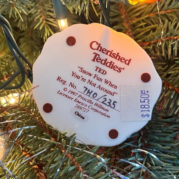 Cherished Teddies “Ted” Snow Fun When You Are Around 1997 vintage ceramic bear - Picture 2 of 11